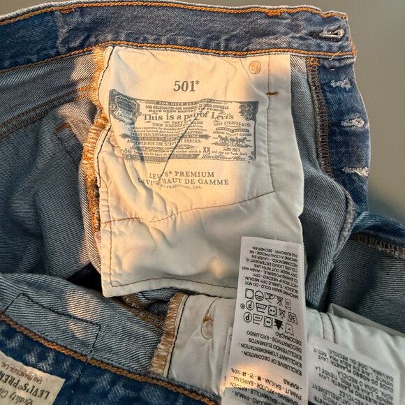 Levi's 501 | Grunge Button Fly Shorts | W28 - Picture 3 of 4